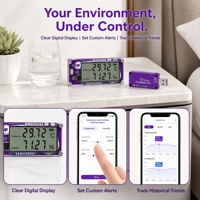Thermomètre et hygromètre numériques WIFI industriels de haute précision utilisant le capteur SHT45 pour incubateur, boîte à cigares, incubateur