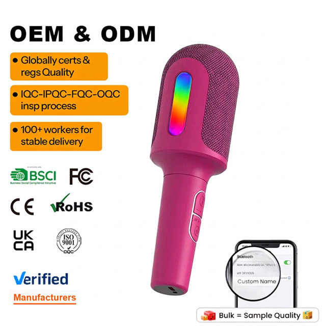 Kids Karaoke Microphone Wireless Singing Toy with Built-in Speaker Children's Music Toy OEM Manufacturer Model M9