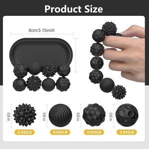 Jouet sensoriel en silicone avec billes magnétiques pour soulager le stress, l'anxiété, le TDAH, l'autisme - Unisexe - Product Image 5