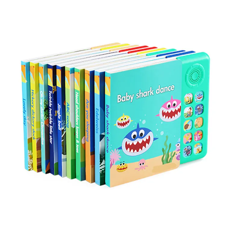 Guangzhou Printing Children Interactive Animal Voice Sound Board Book Push Button with Music for Kids