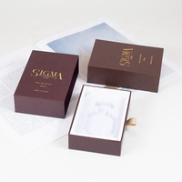 Impression de luxe Feuille d'or Tiroir Papier Parfum Bouteille Boîtes Parfum Cologne Bouteille Cosmétique Emballage Cadeau Boîte
