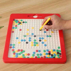 Juguetes intelectuales de educación temprana para bebés, pluma de magnetismo de plástico, tablero de dibujo, cuentas de magnetismo de colores, tablero de dibujo de aprendizaje - Product Image 3