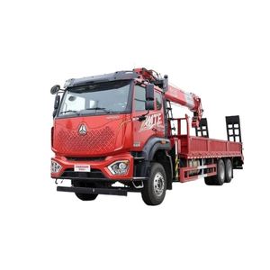 Camion grue Sinotruk Ho Wo 6x4 avec plateau de levage Changxing de 12 tonnes et échelle - Product Image 1