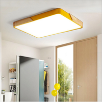 Plafonnier LED Macaron Rond Carré Rectangle Lumière Style Moderne et Simple Chambre à coucher Salon Maison Éclairage