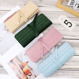 Luxurious Velvet Roll Organizer Soft Travel Storage <b>Box</b> Jewelry Bag for Necklaces <b>Earrings</b> Rings & Bracelets - Product Image 5
