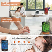 Diffuseur d'arômes en métal Ce Rohs 100 ml, design haut de gamme, lumière ambiante LED 7 couleurs, diffuseur d'huiles essentielles avec télécommande et minuterie