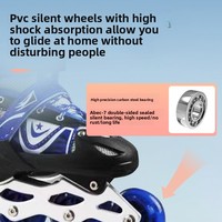 Patins à roulettes professionnels pour garçons et filles, adaptés aux débutants, style patins artistiques, taille réglable, roues lumineuses en PVC, rangée unique en PU