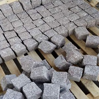 Meilleure vente de pavés en granit naturel, pavés bon marché pour allée, surface fendue, cube de granit pour allée/piétonnier