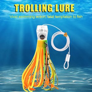 Señuelo de Pesca Topline de 6.5 Pulgadas y 43g para Pesca de Atún, Marlín y Wahoo, Señuelo Biónico con Forma de Pulpo para Pesca de Arrastre en Agua Salada - Product Image 4