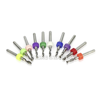 Jeu de 10 forets pour PCB de 2,1 mm à 3,0 mm/3,05 mm pour percer les circuits imprimés, forets miniatures en carbure pour machine CNC