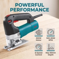 Scie sauteuse électrique 500W pour le travail du bois, machine à découper le bois pour le bricolage, outil de rénovation pour charpentier et construction de meubles domestiques