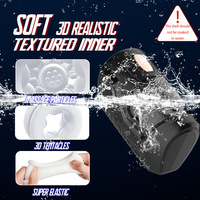 Masturbateur à 10 vibrations, capsule spatiale, entièrement automatique, télescopique, étanche, avec fenêtre transparente, noir, recharge magnétique USB