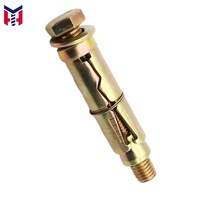 Boulon d'ancrage à expansion en acier au carbone zingué jaune/blanc de grade 4.8, emballage uniforme