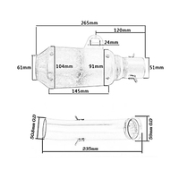 Para DUKE 125 250 390 RC390 RC250 2017-2020, sistema de escape para motocicleta, silenciador, tubo de enlace medio modificado, 51MM