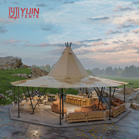 Nouvelle arrivée station touristique membrane tente structure bâtiment lodge glamping safari tente amovible