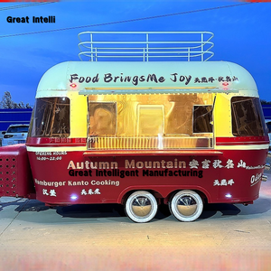 China Mobile Full Kitchen & Coffee Bar Catering Concesión Remolque Hot Dog Carrito de comida rápida y quiosco de hielo Snack Food Truck - Product Image 1