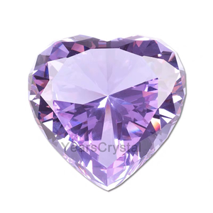 Neu eingetroffen: 6 cm große, grüne K9-Kristall-Herz-Diamant-Briefbeschwerer, personalisierbare Sammlerstücke für Heim- und Hochzeitsdekoration - Product Image 3
