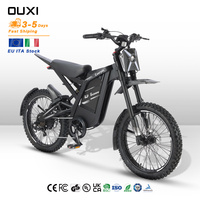 Vélo de montagne électrique à pneus larges en alliage 48V 30AH 24 pouces OUXI GT 2000 7 vitesses avec suspension pour la conduite hors route