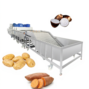 Petite machine à laver et à polir les carottes, machine automatique de nettoyage des radis, machine à laver et à éplucher les pommes de terre pour nettoyer les radis blancs - Product Image 1