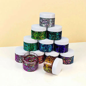 GP logo pribadi Duo krom holografik Chunky <span class=keywords><strong>Glitter</strong></span> Gel tahan air Multi Warna kosmetik Tubuh <span class=keywords><strong>Glitter</strong></span> krim untuk Makeup - Product Image 4