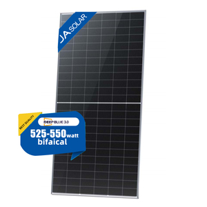 Panneaux solaires bifaciaux PERC demi-cellules double vitrage JA Solar JAM72D30 525-550W de haute qualité - Product Image 1