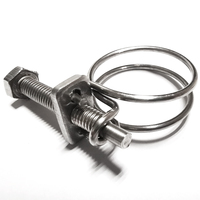 Collier de serrage réglable en double fil d'acier avec boulon W1 pour collecteur de poussière, sèche-linge, aérateur et autres besoins de fixation de tuyaux