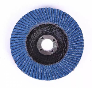 <span class=keywords><strong>Disque</strong></span> de meulage à ailettes bleu de <span class=keywords><strong>125</strong></span> mm de diamètre pour meuleuses et meuleuses d'angle - Product Image 1