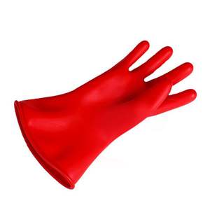 สีแดง ASTM D120 Class 00 แรงดันไฟฟ้า 500V ถุงมือยางถุงมือนิรภัยไฟฟ้า - Product Image 6