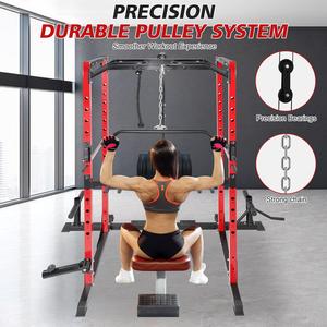 Jaula de Potencia Multifuncional con Sistema de Cables Ajustables para Entrenamiento de Fuerza y Gimnasio en Casa - Product Image 5