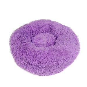 Pluche ronde moderne design honden- en kattenbed, zacht, warm, sofa-stijl nest voor alle seizoenen - Product Image 5