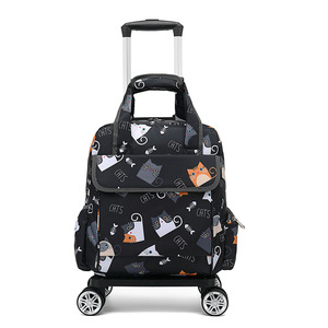 Cotton Du Lịch Túi may mặc backwoods ba lô với bánh xe đi đến trường xe đẩy Túi - Product Image 5