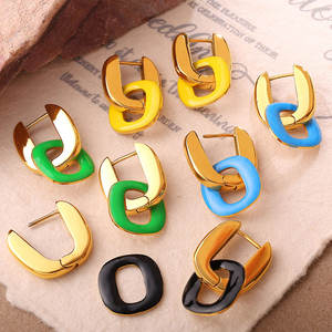 Pendientes de Aro Intercambiables de Acero Inoxidable 316L con Baño de Oro de 14k y 18k, Hipoalergénicos y Elegantes para Mujer - Product Image 1