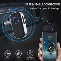 Adaptateur Bluetooth pour voiture, récepteur audio sans fil avec suppression du bruit 3,5 mm AUX BT pour système stéréo domestique
