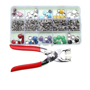 Thép không gỉ kim loại Snaps 100 bộ + Kìm nút công cụ da đinh tán Nút Đinh Tán rỗng năm nút chụp - Product Image 3