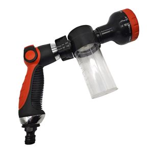 10-Function Rear-Push Foam Spray Bottle Garden Wash Water Gun-High-Pressure <b>Cleaning</b> Gadget for Car Tasks - Product Image 1