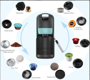 Cafetera Eléctrica Francesa Newle <span class=keywords><strong>de</strong></span> Acero Inoxidable, Automática, Italiana, 10 en 1, Multi-Cápsulas, para Café Molido, Vaporizador, 20 Bares - Product Image 3