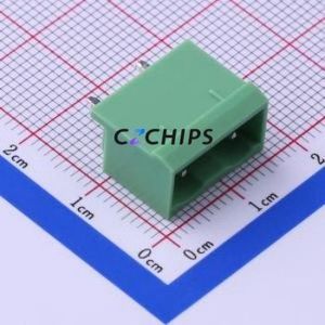 KF2EDGVC-7.62-2P Plug-in Terminal Block Through hole,P=7.62mm Connector Board-to-Board / Socket - Closed 1x2P 7.62mm Green - Product Image 1