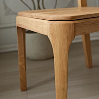 Chaise de salle à manger légère, luxueuse, moderne et minimaliste, avec dossier, en bois, pour hôtel, bar, cuisine, banquet, café, maison de loisirs