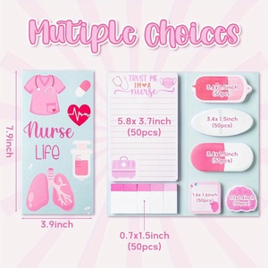 Set de Notas Adhesivas de Regalo para Enfermeras - 550 Hojas de Notas Adhesivas con Diseño Médico para Estudiantes de Enfermería, Mujeres y Niñas - Product Image 6