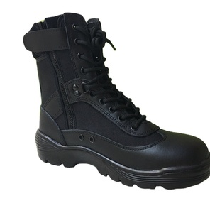 รองเท้าบูทแบบยุทธวิธีน้ำหนักเบา Definite TSB111-2 พื้น PU หนังสีดำ 9-10 คู่ พร้อมรูร้อยเชือก คอรองเท้าบุนุ่ม สวมใส่สบาย - Product Image 1