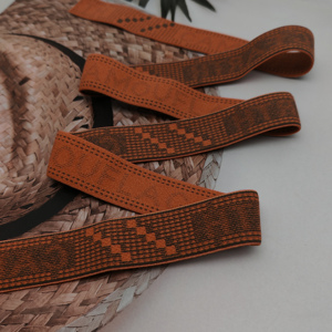 Bande élastique antidérapante personnalisée en nylon noir et blanc, sangle de pantalon noire et marron, ceinture de pantalon, bande élastique pour vêtements - Product Image 1