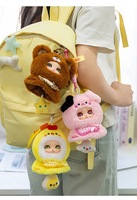 Neues Niedliches Vinyl-Gesicht Plüschtier, Kawaii Cartoon-Puppe Taschenanhänger, Trendige Sammelfigur, Geburtstagsgeschenk, Großhandel