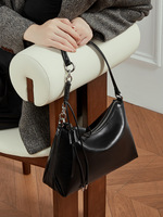 Sac Hobo Rétro Minimaliste en Cuir de Vachette, Sacs à Bandoulière de Luxe, Sacs Sous le Bras Polyvalents, Sacs à Main en Cuir Véritable Souple, Fourre-tout Grande Capacité