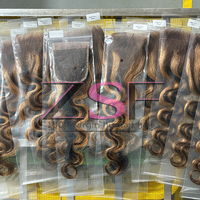 # Cierre de encaje transparente HD 4x4 5x5 rubio 613 con ondas corporales, frontal de encaje HD 613 de cabello humano, pre-arrancado, de cabello virgen sin procesar