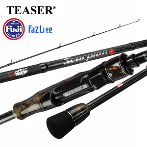 TEASER FUJI Fazlite Spinning Casting Rod canna da pesca in acqua salata canna in fibra di carbonio L ML M MH 2 sezioni canna di fascia alta e squisita