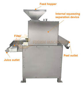 เครื่องปอกเปลือกและคั้นน้ำผลเสาวรสมะนาวส้มแบบบีบเย็น - Product Image 2