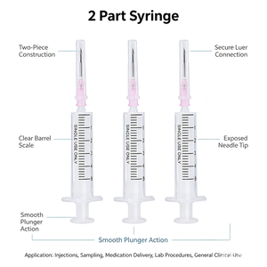 <span class=keywords><strong>Jeringa</strong></span> de Dos Piezas Desechable de Plástico, Aprobada por CE e ISO Médico - Product Image 1
