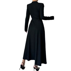 2025 automne mode femmes dame élégante <span class=keywords><strong>robe</strong></span> moulante à manches longues dames décontracté longues robes - Product Image 3