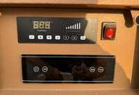 Station de sauces mobile professionnelle pour fondue et bar à condiments, avec 13 bacs en acier inoxydable et armoire de rangement et de présentation