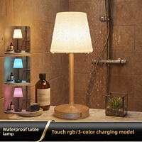 Lampe de table LED flexible à commande tactile, rechargeable, à intensité variable, décorative, pour maisons d'hôtes, hôtels, portable, sans fil, ambiance lumineuse